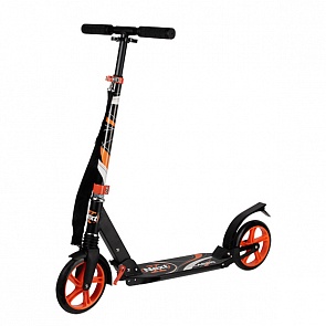 Двухколесный самокат с амортизатором, подножкой и ремнем, нагрузка до 100 кг (Next,  BUR-200-2S-1)